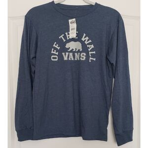 Vans Long Sleeve Graphic T-shirt Boys Size L Grunge Streetwear Skater Y2K Casual